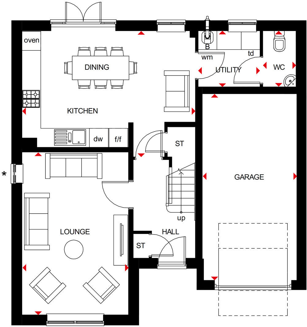 Plot 204 Scarlet View floorplan