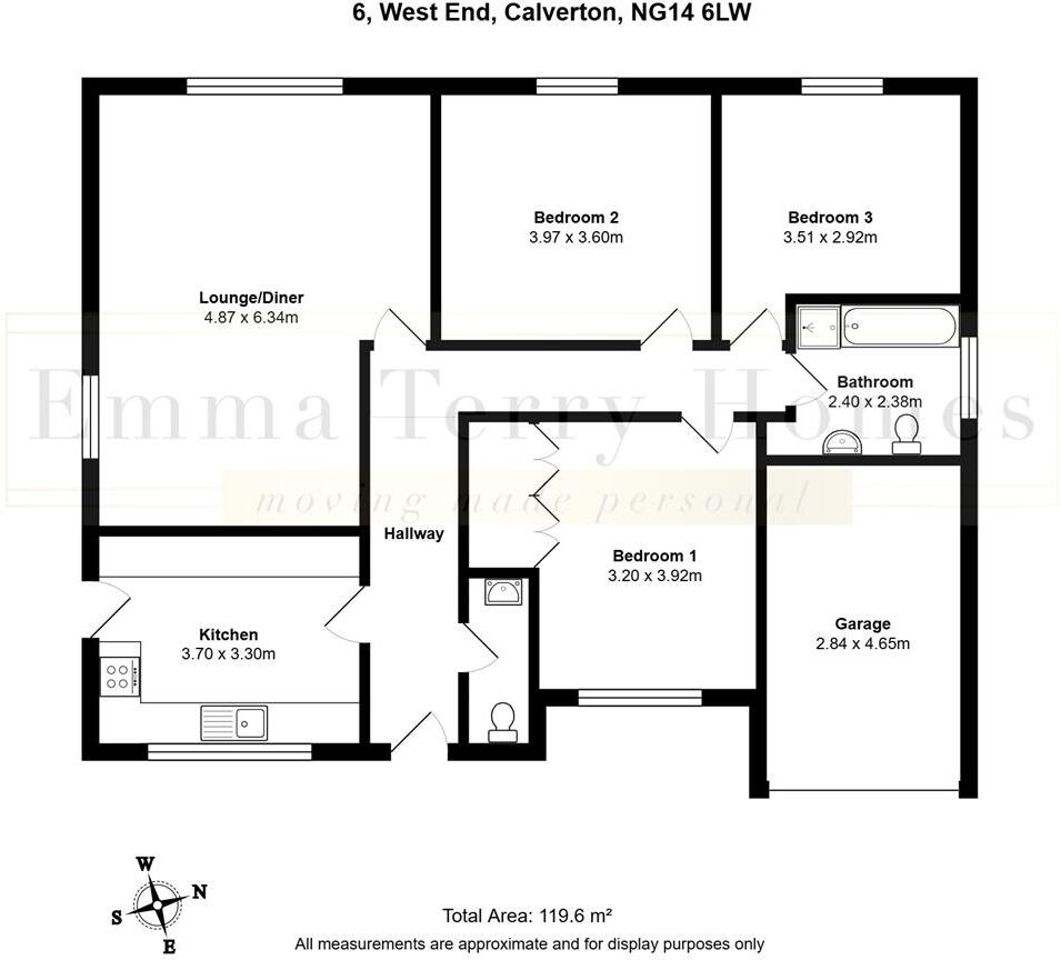 West End, Calverton, Nottingham floorplan