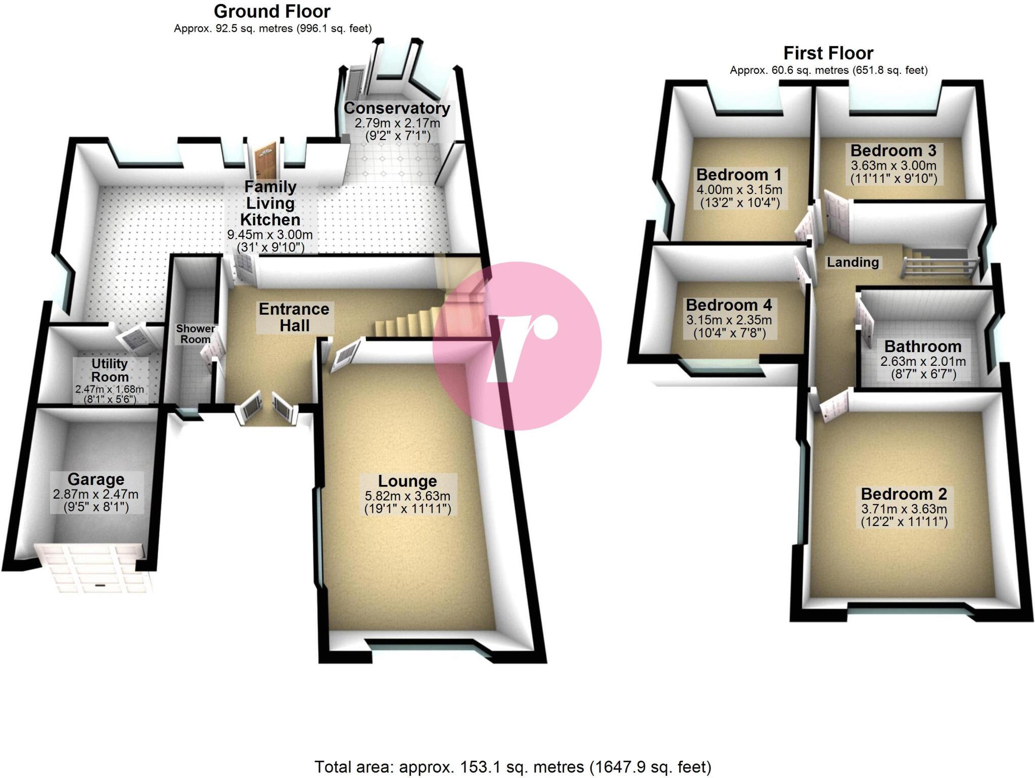 WENTWORTH AVENUE, Hopwood, Heywood OL10 2BX floorplan