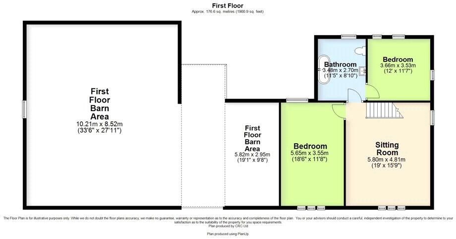 Kayfield Farm (Lot 1), Salterforth Lane, Salterforth, Barnoldswick, Lancashire, BB18 6JD floorplan