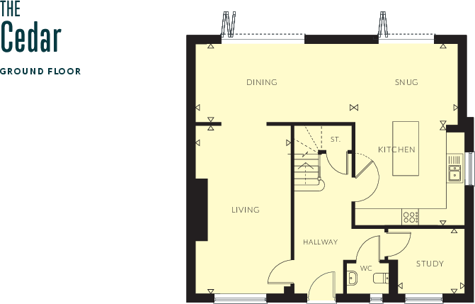 The Cedar - Plot 21, Stable Mews, Towcester floorplan