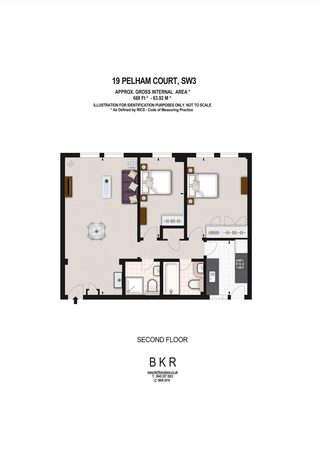 Pelham Court SW3 floorplan