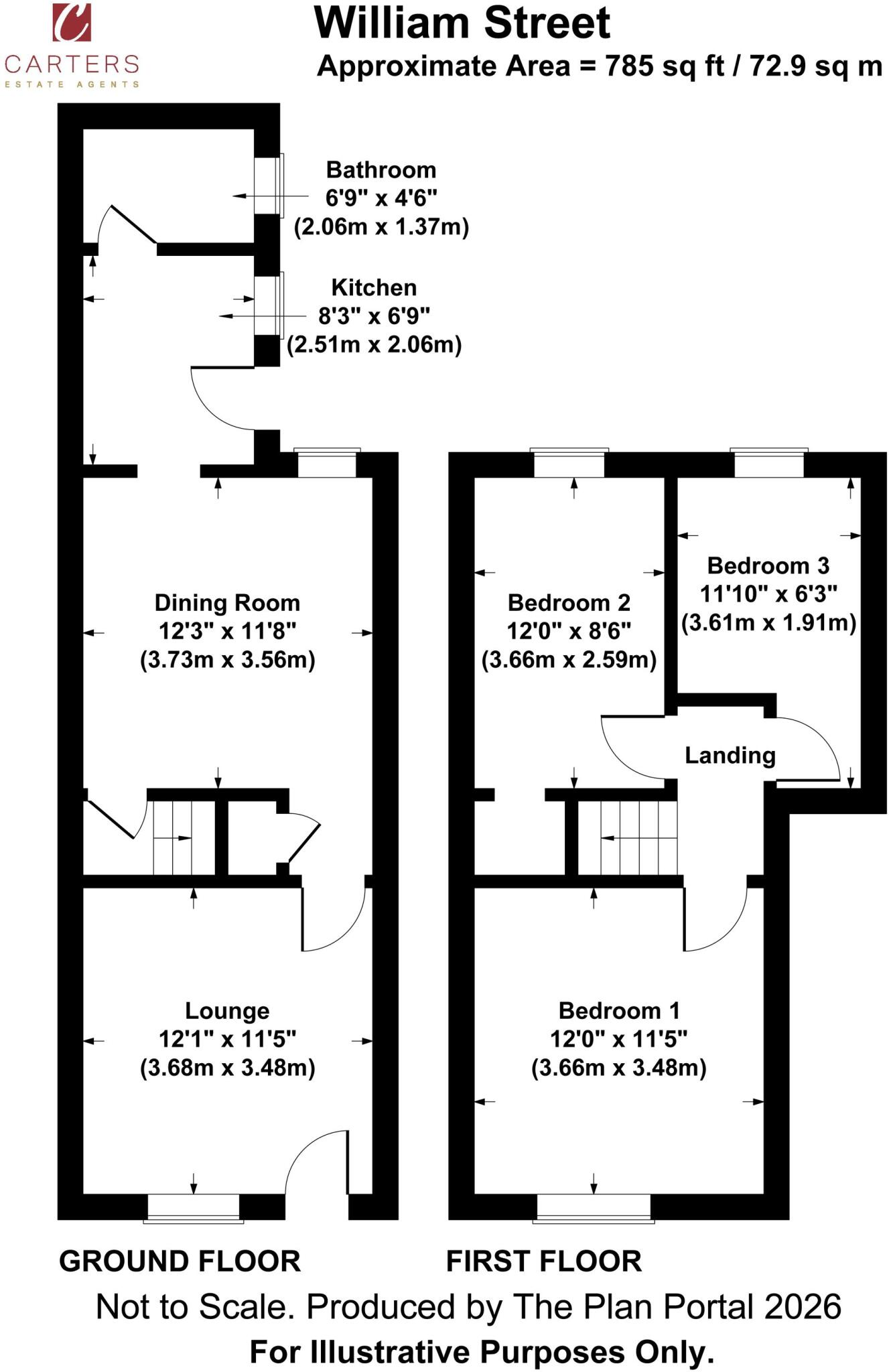 William Street, Bedworth, CV12 floorplan