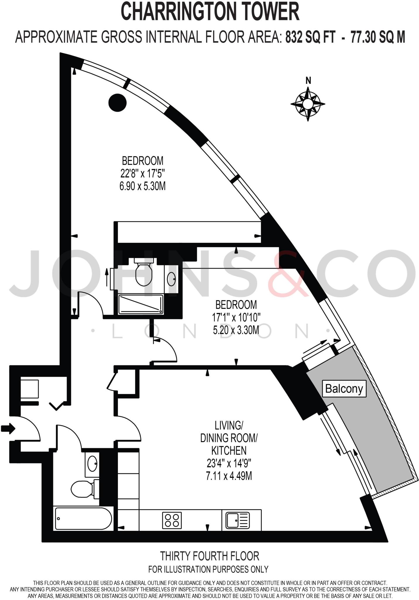 Charrington Tower, New Providence Wharf, London, E14 floorplan