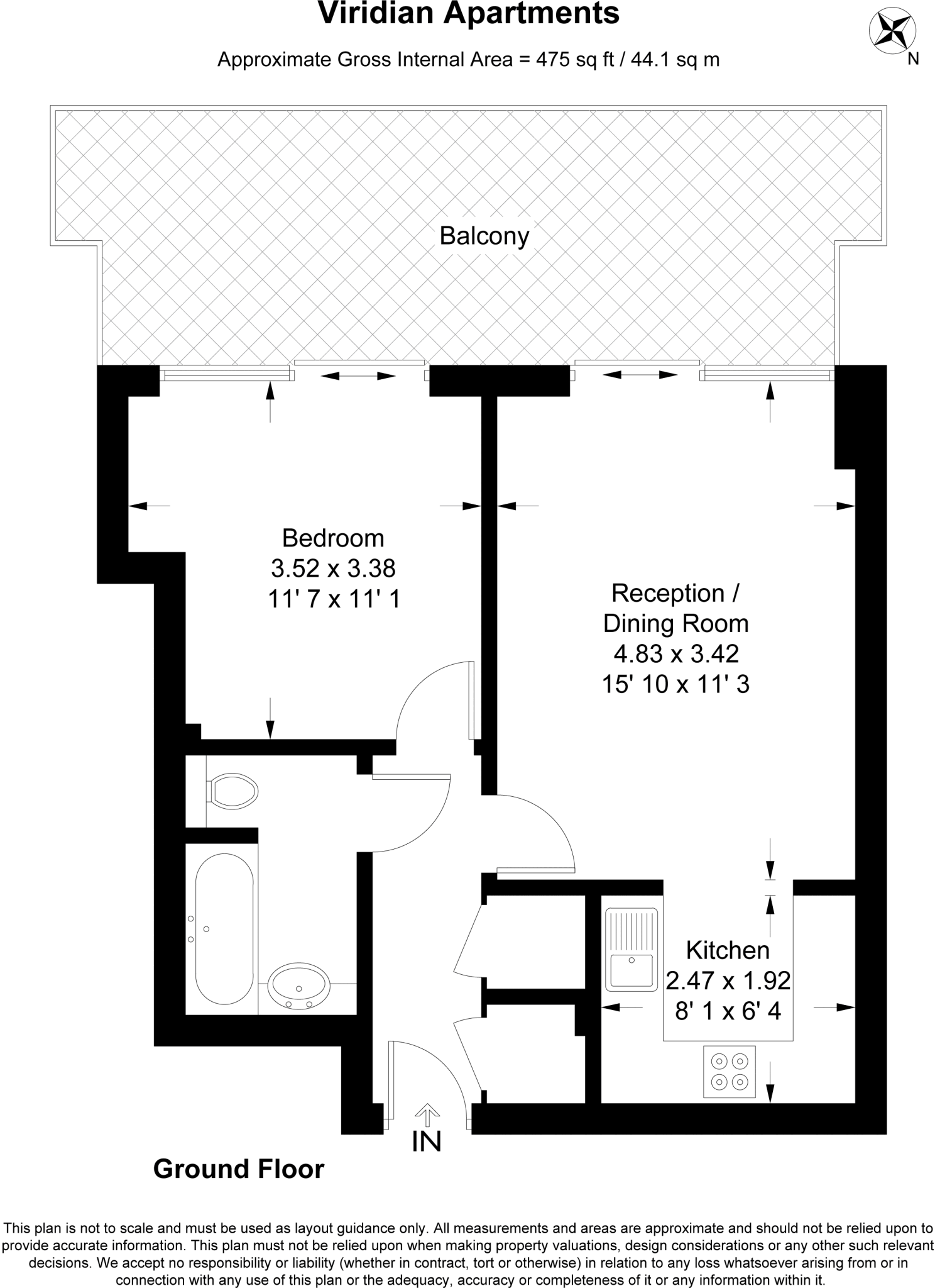 Viridian Apartments, Battersea Park Road, Wandsworth, London floorplan