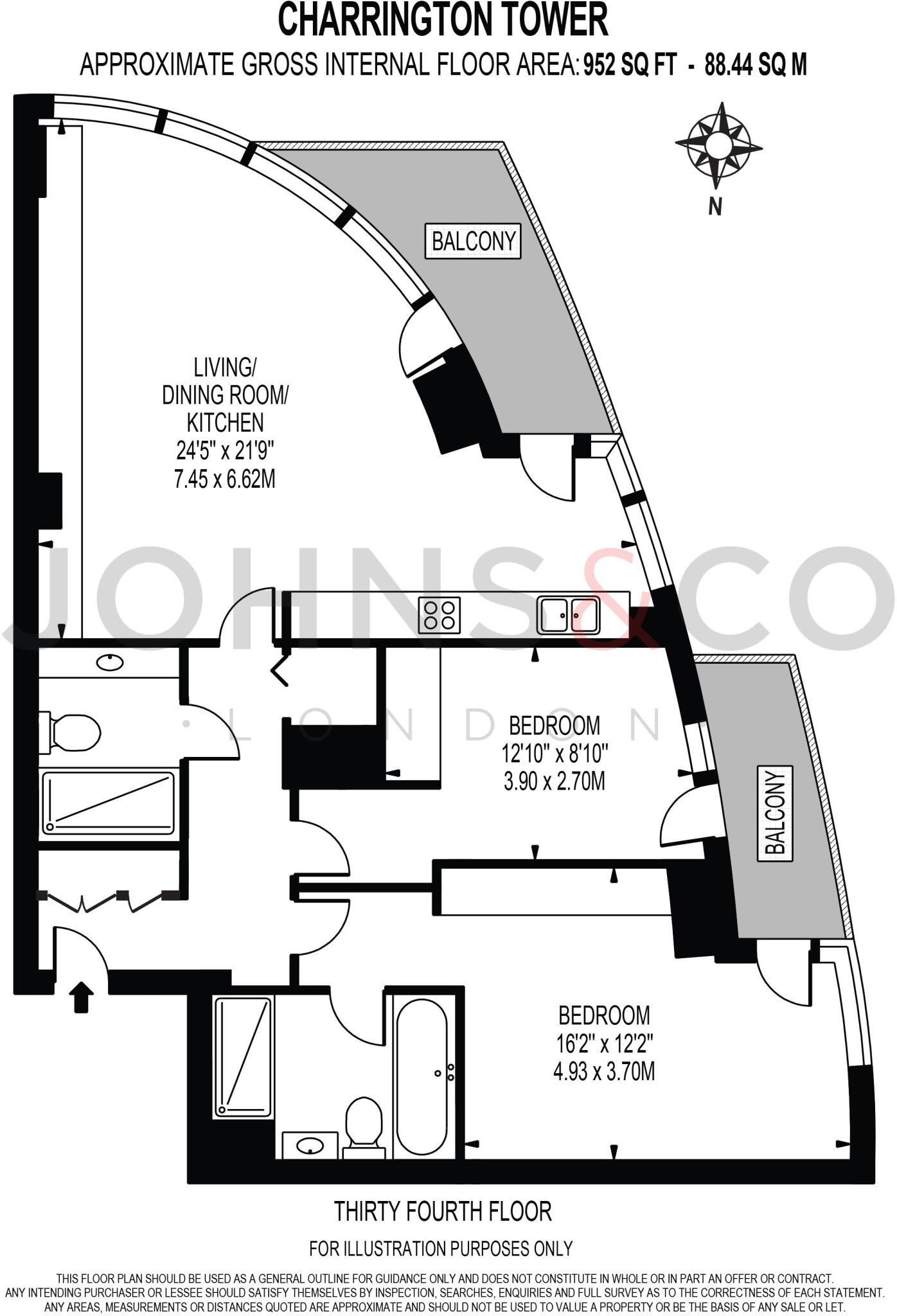 Charrington Tower, E14 floorplan