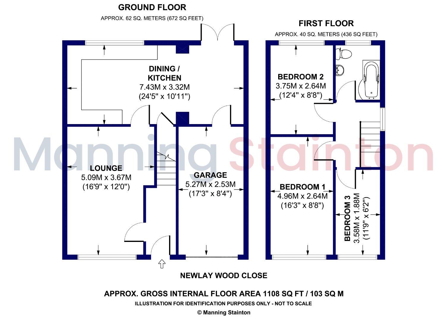 Newlay Wood Close, Horsforth, Leeds, West Yorkshire floorplan
