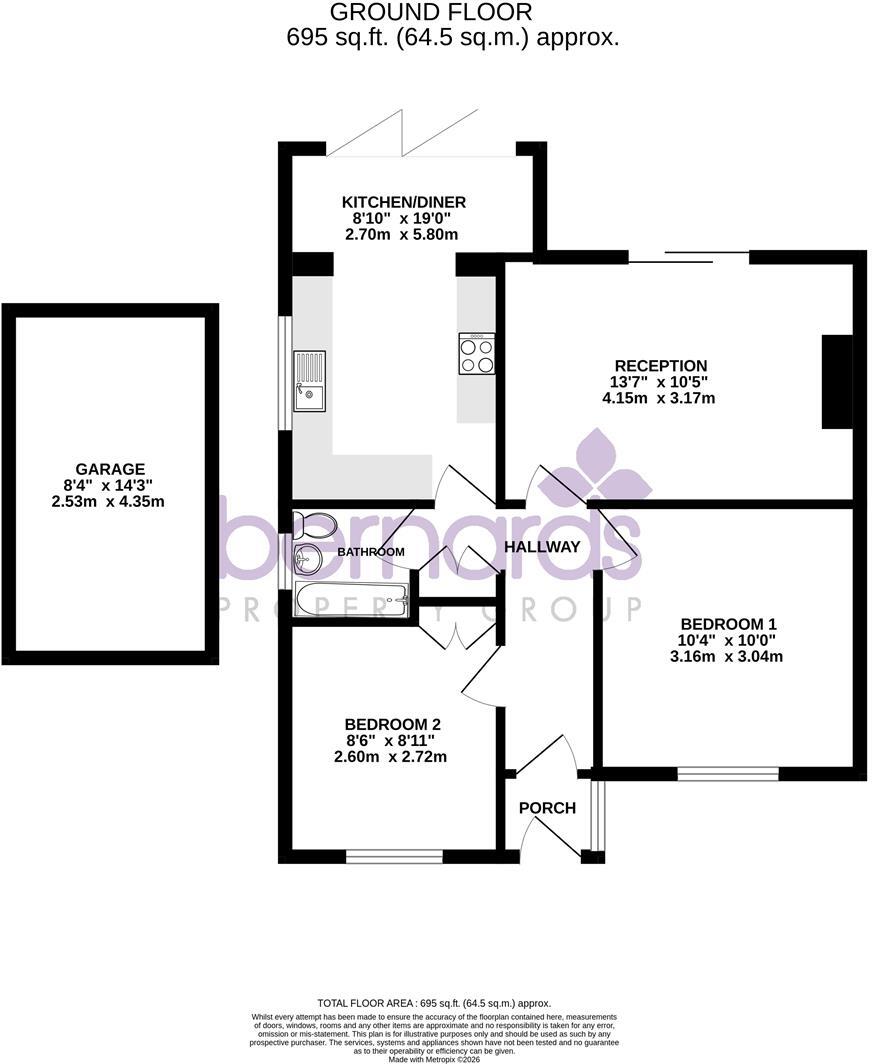 Walnut Drive, Stubbington floorplan