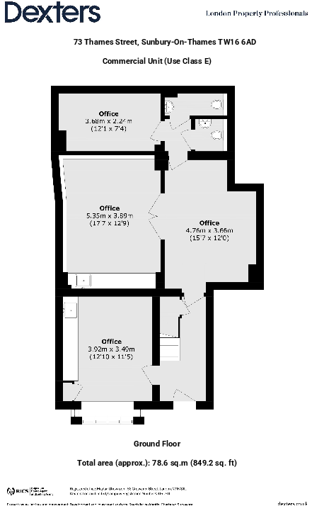 Thames Street, Sunbury-On-Thames, Surrey, TW16 floorplan