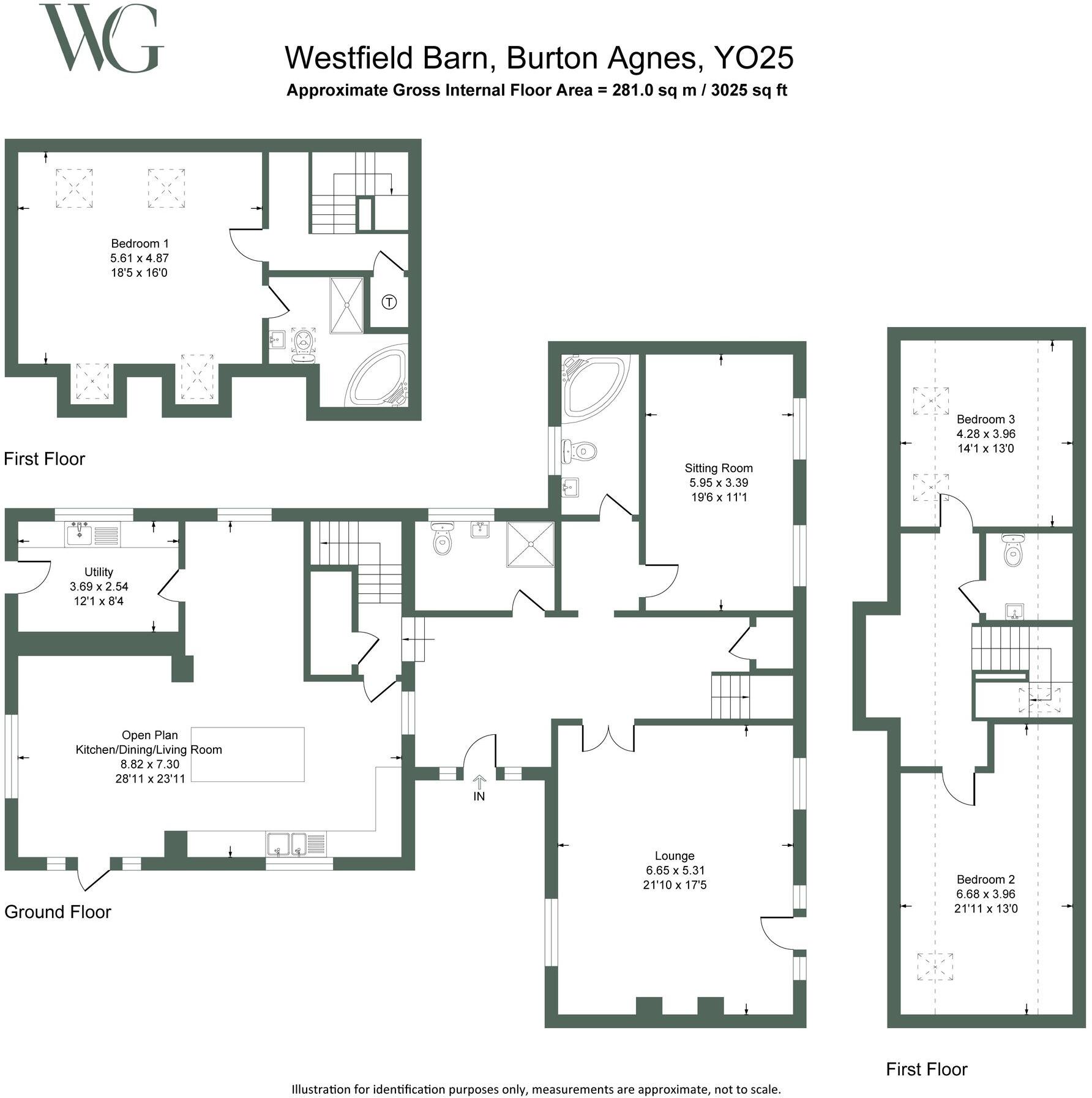 Westfield Barn Holme View Court Burton Agnes Driffield YO25 4NY floorplan