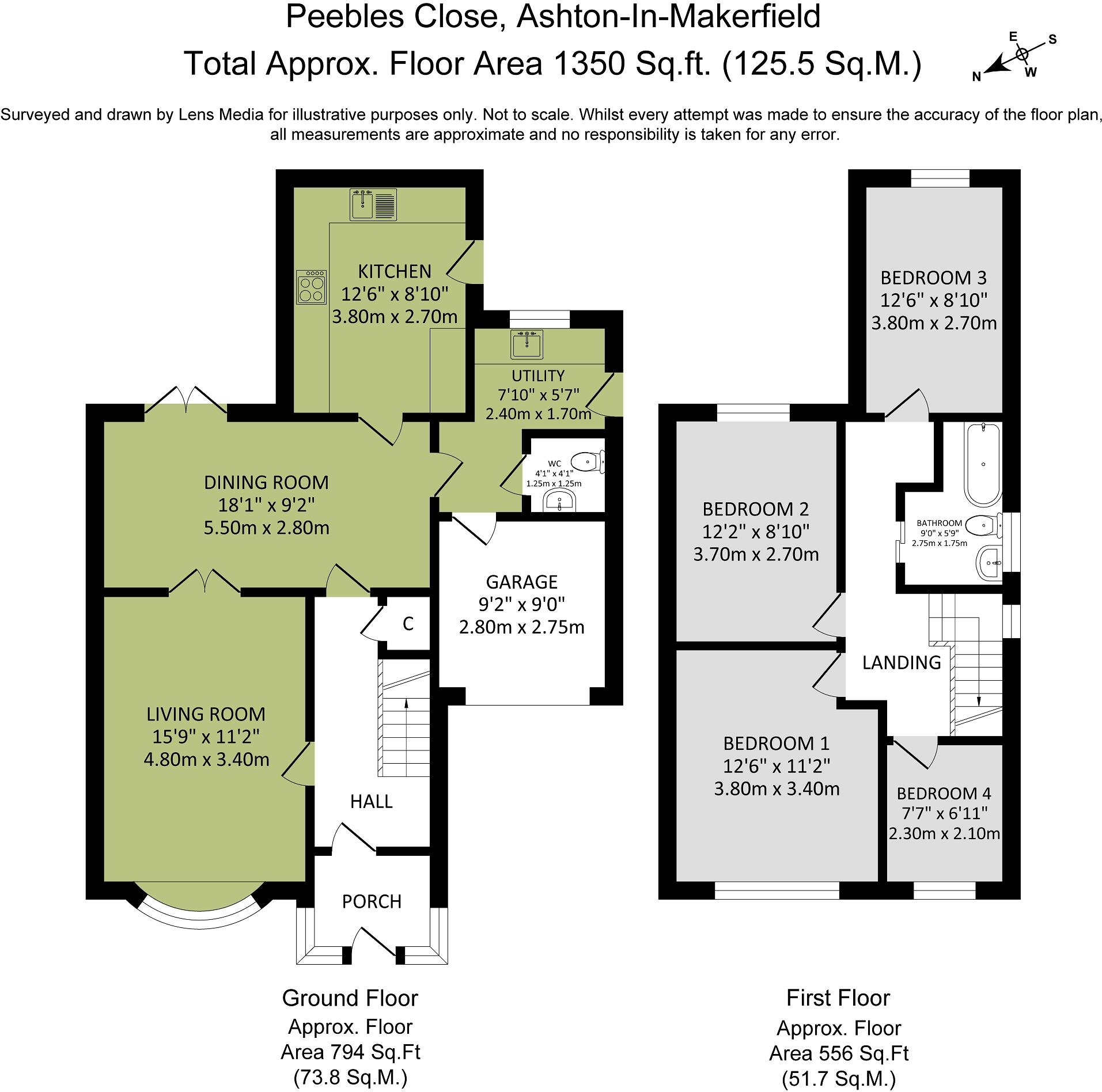 14, Peebles Close, Ashton-in-makerfield, Wigan, Greater Manchester. WN4 0SP floorplan