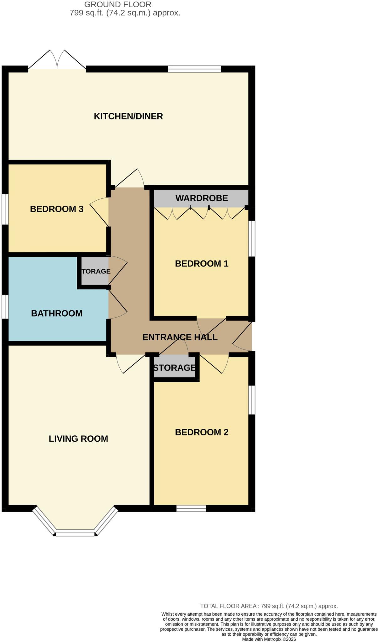 South Lea Road, Cayton, YO11 floorplan