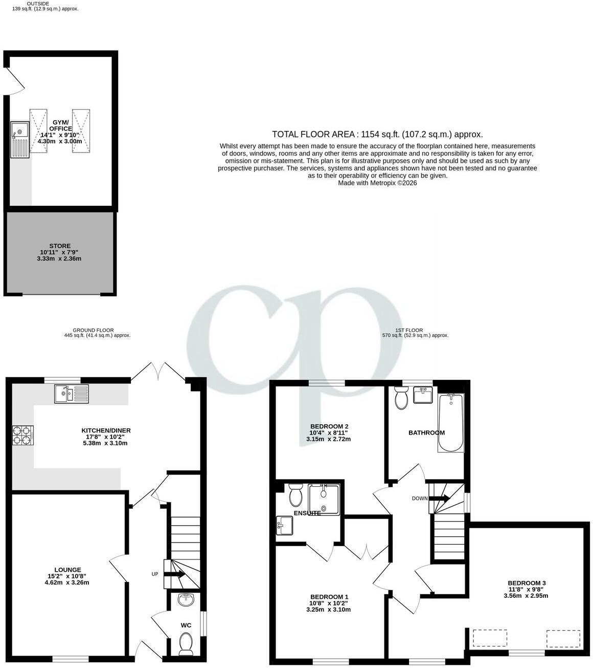 Robinson Avenue, Houghton Conquest, Bedfordshire, MK45 floorplan