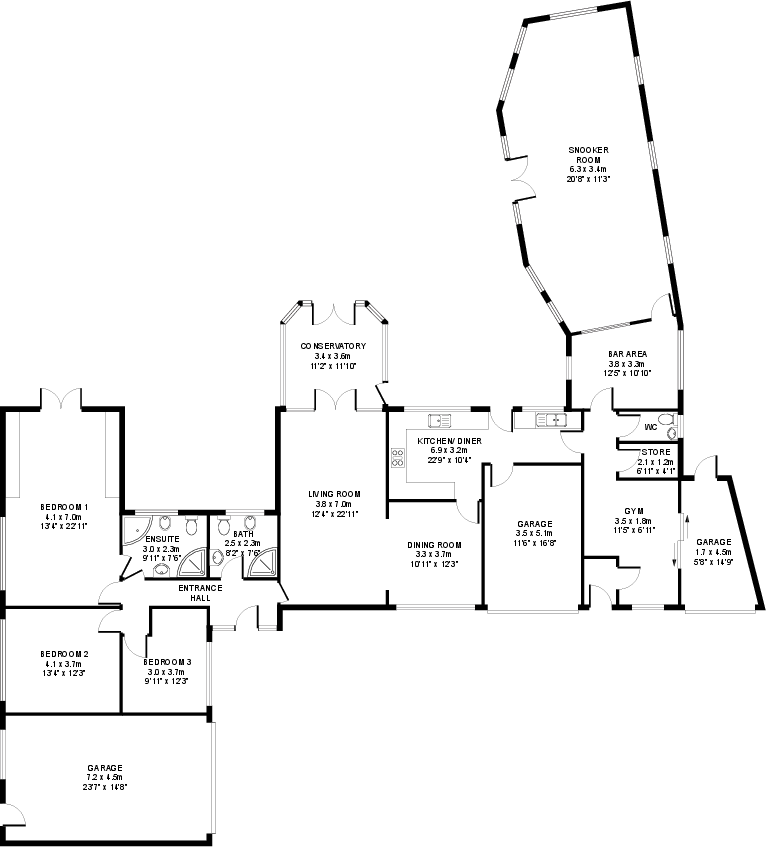 Hillside Close, Whitwell, Derbyshire floorplan
