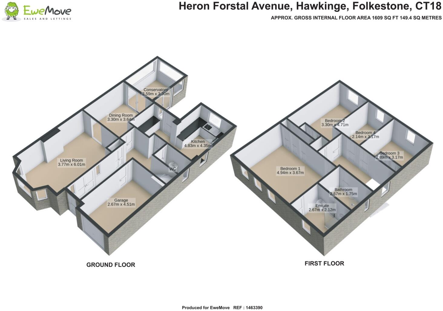 Heron Forstal Avenue, Hawkinge, CT18 floorplan