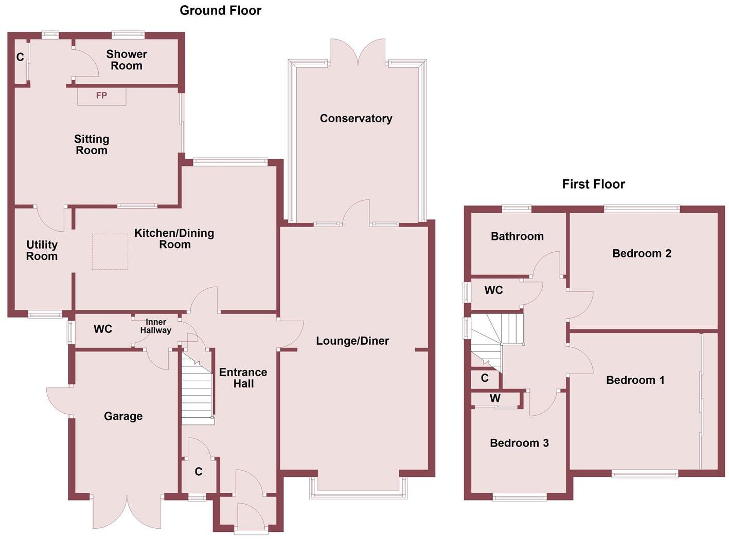 Leighton Road, Neston floorplan