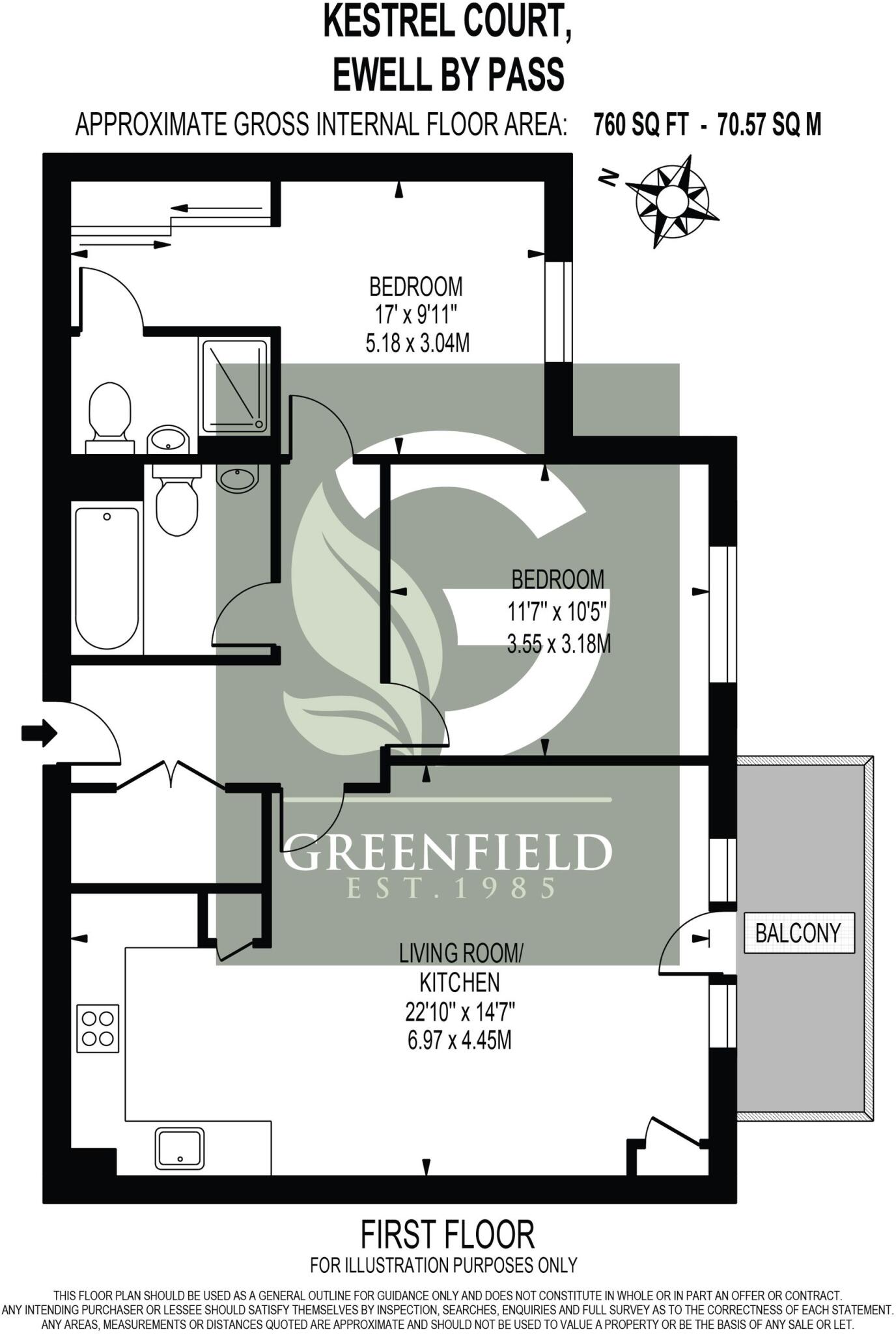 Kestrel Court, Ewell Village, Epsom, Surrey, KT17 2PP floorplan