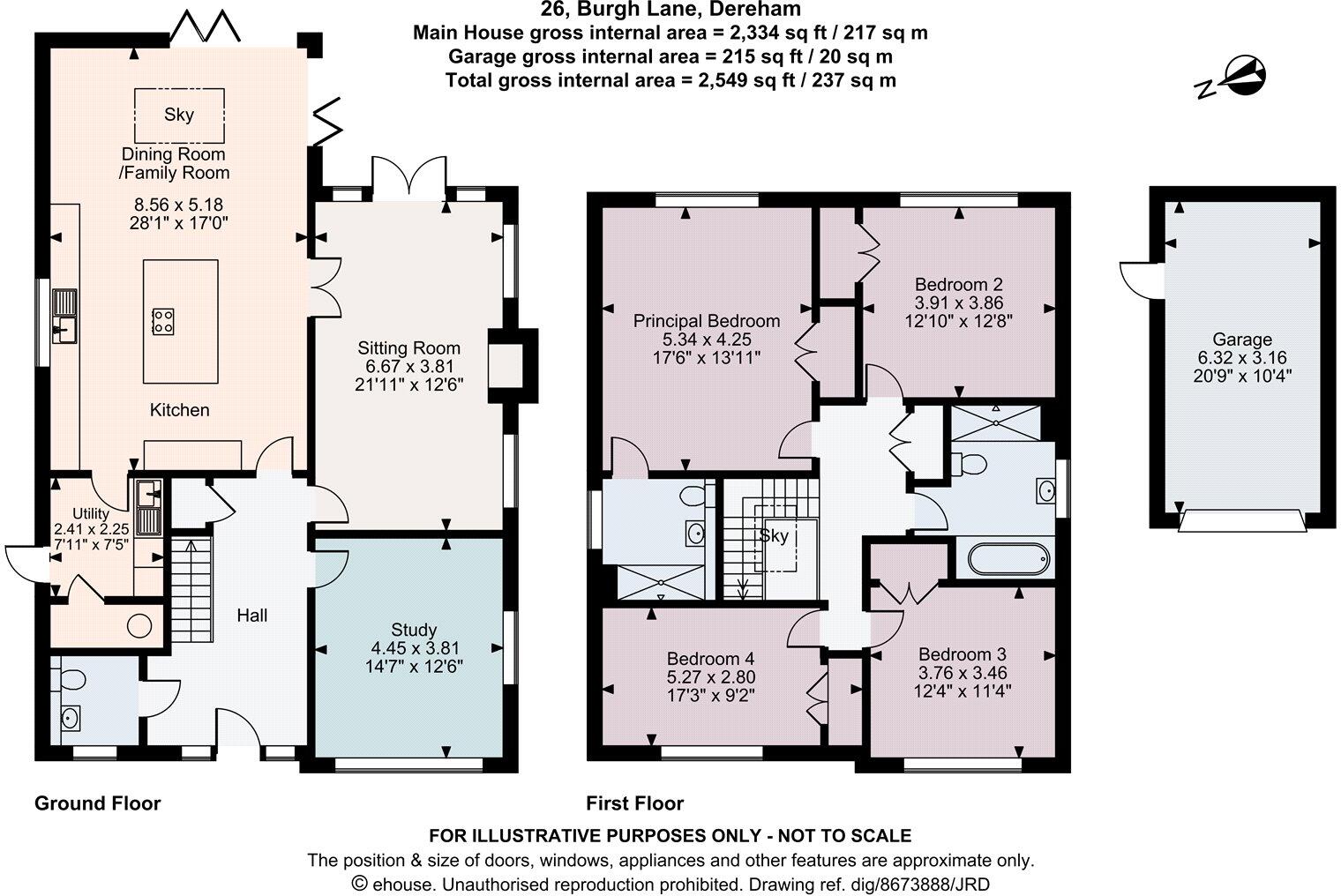 Burgh Lane, Mattishall, Dereham, Norfolk, NR20 floorplan