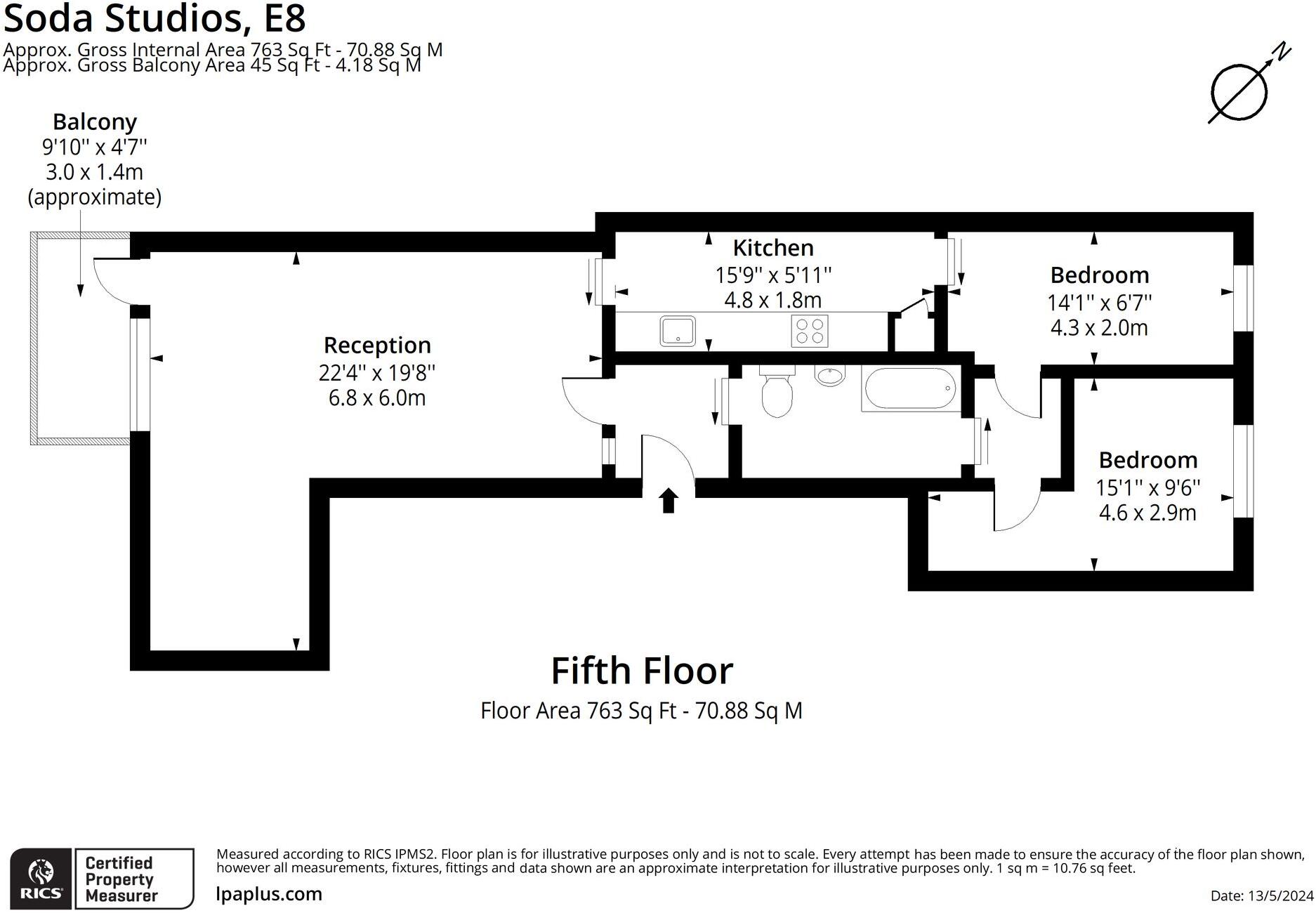 Kingsland Road, Soda Studios, E8 floorplan