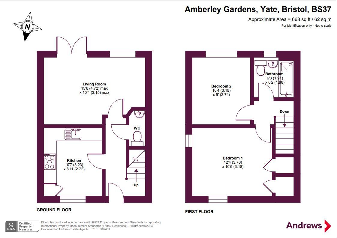Amberley Gardens, Yate, Bristol, Gloucestershire, BS37 floorplan