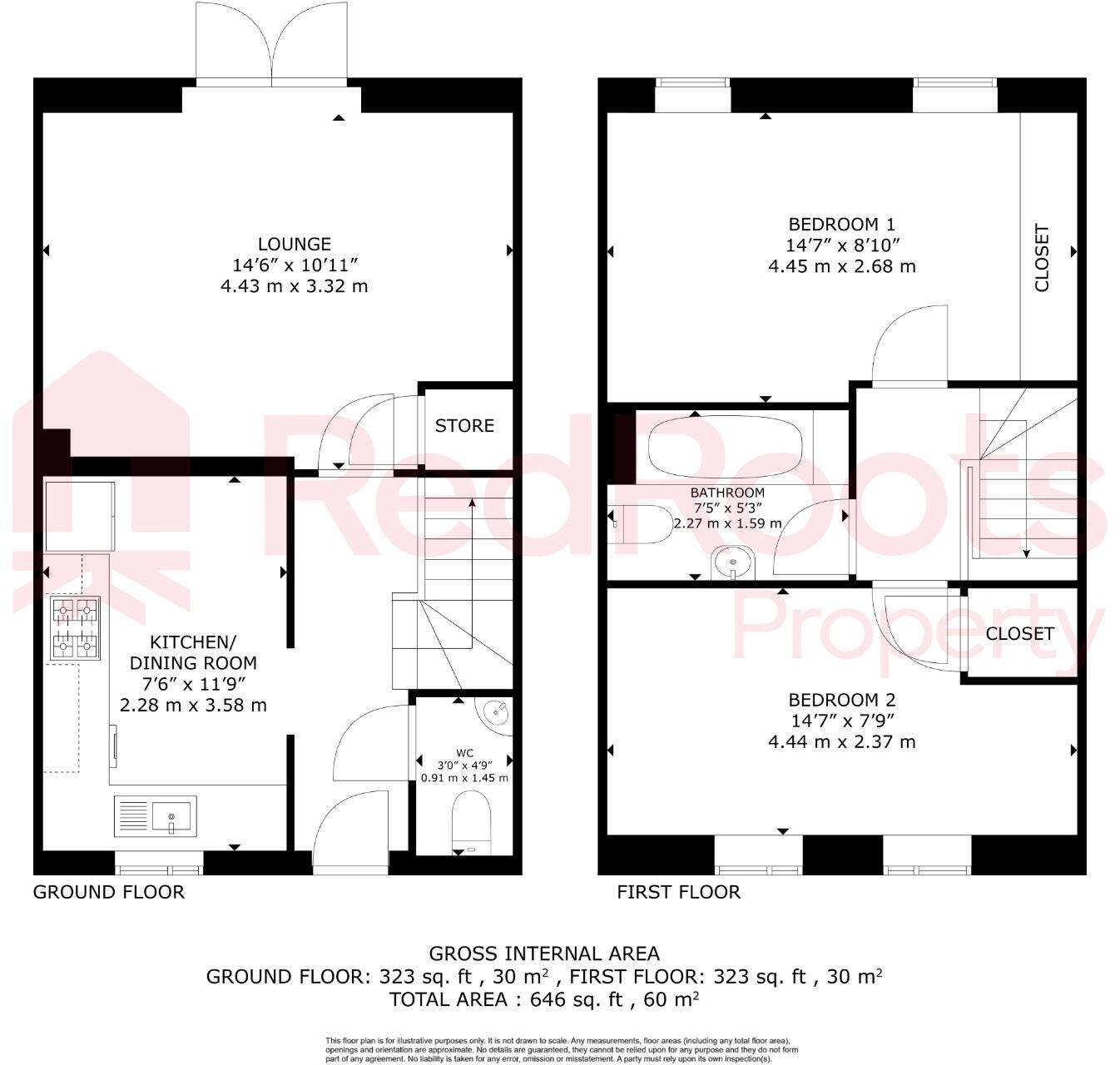 Carr Road, Edlington, Doncaster, South Yorkshire, DN12 1PJ floorplan