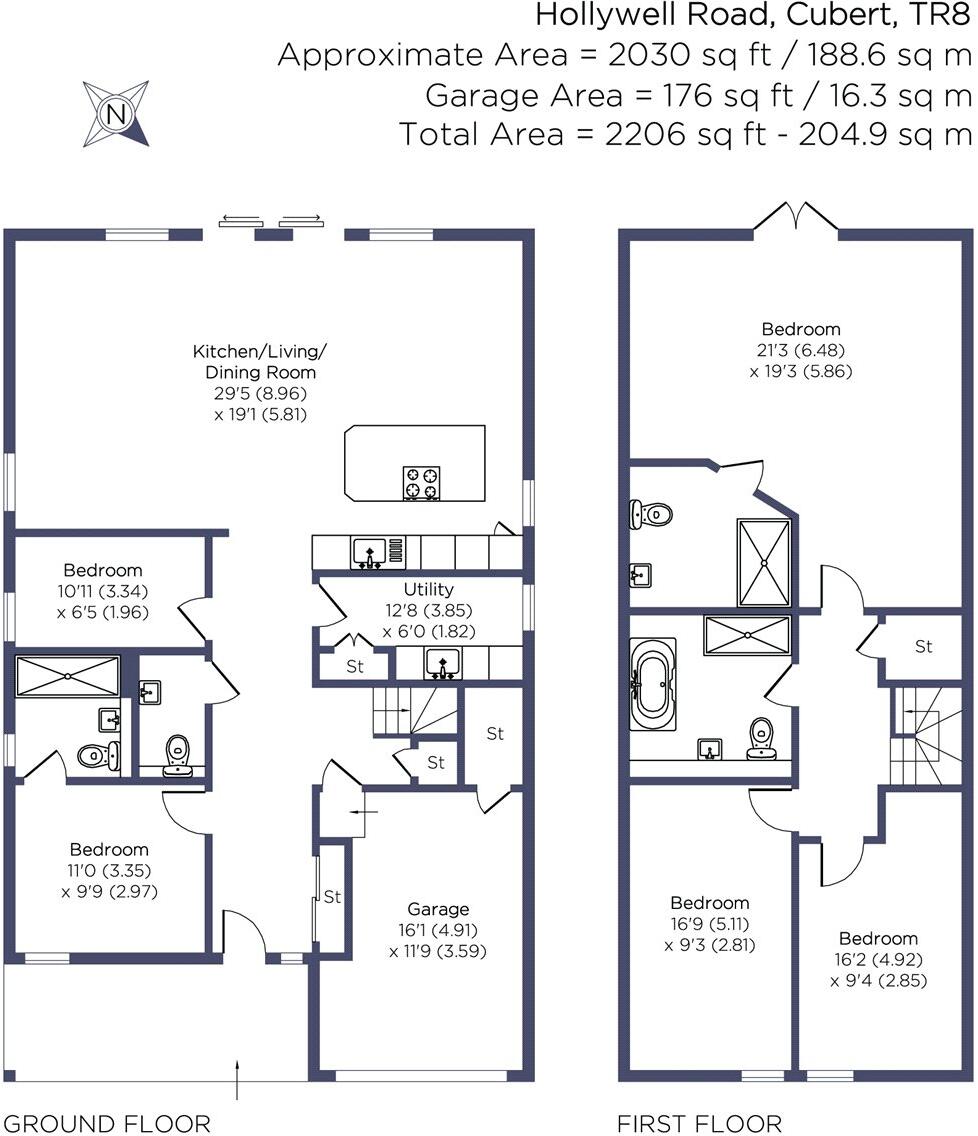Holywell Road, Cubert, Newquay, Cornwall, TR8 floorplan