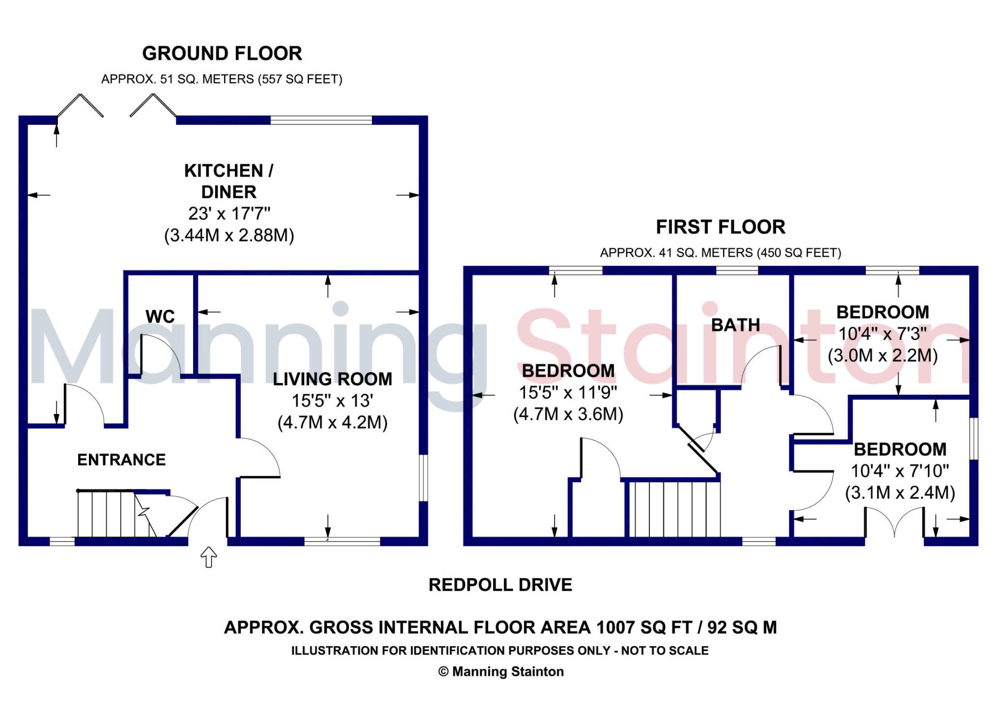 Redpoll Drive, Allerton Bywater, Castleford, West Yorkshire floorplan