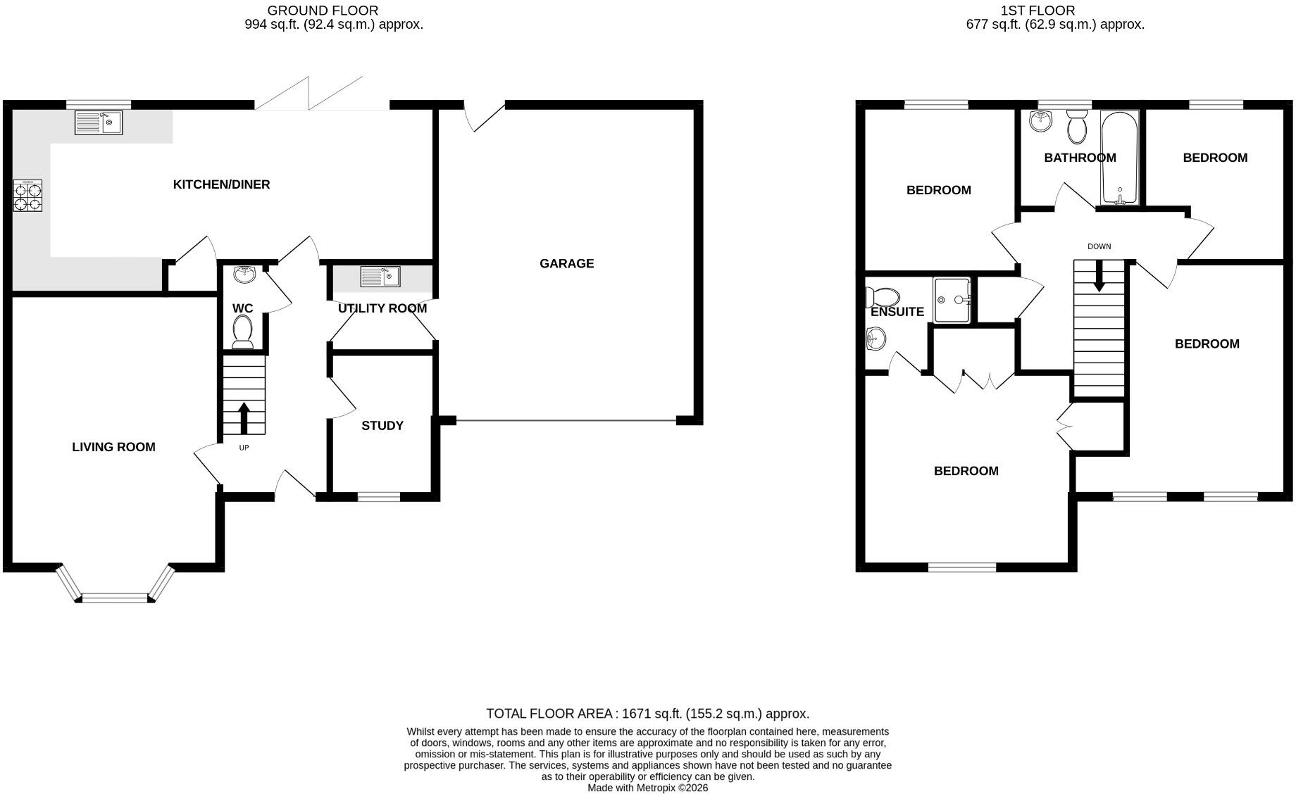 Crest Drive, Fenstanton, Huntingdon, Cambridgeshire, PE28 floorplan