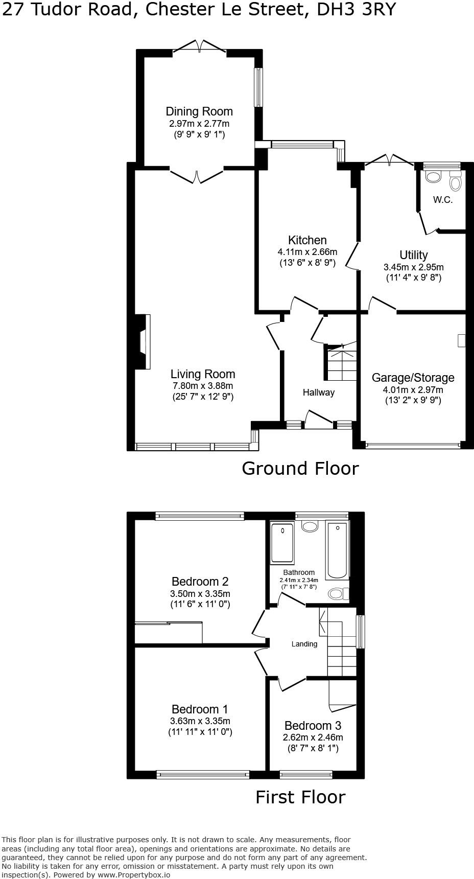 Tudor Road, Chester Le Street, Co Durham, DH3 floorplan