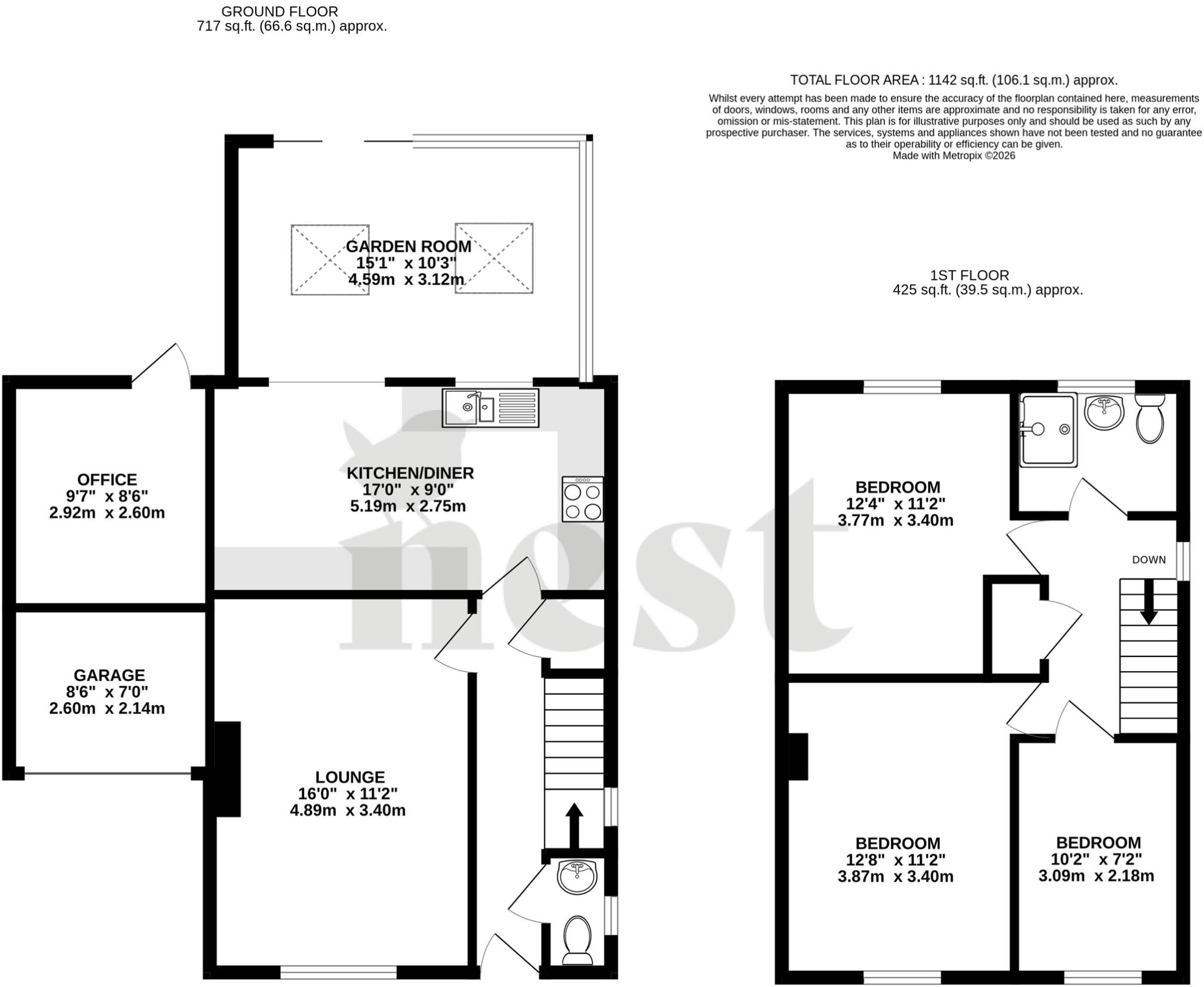 Caray Grove, Creech St. Michael, Taunton, Somerset floorplan