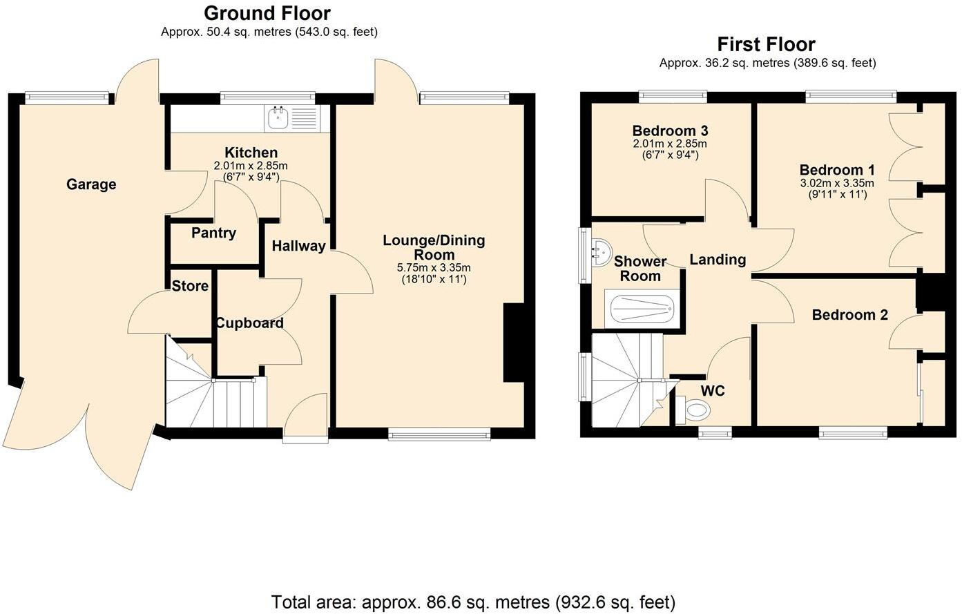 Needham Way, Sheffield floorplan