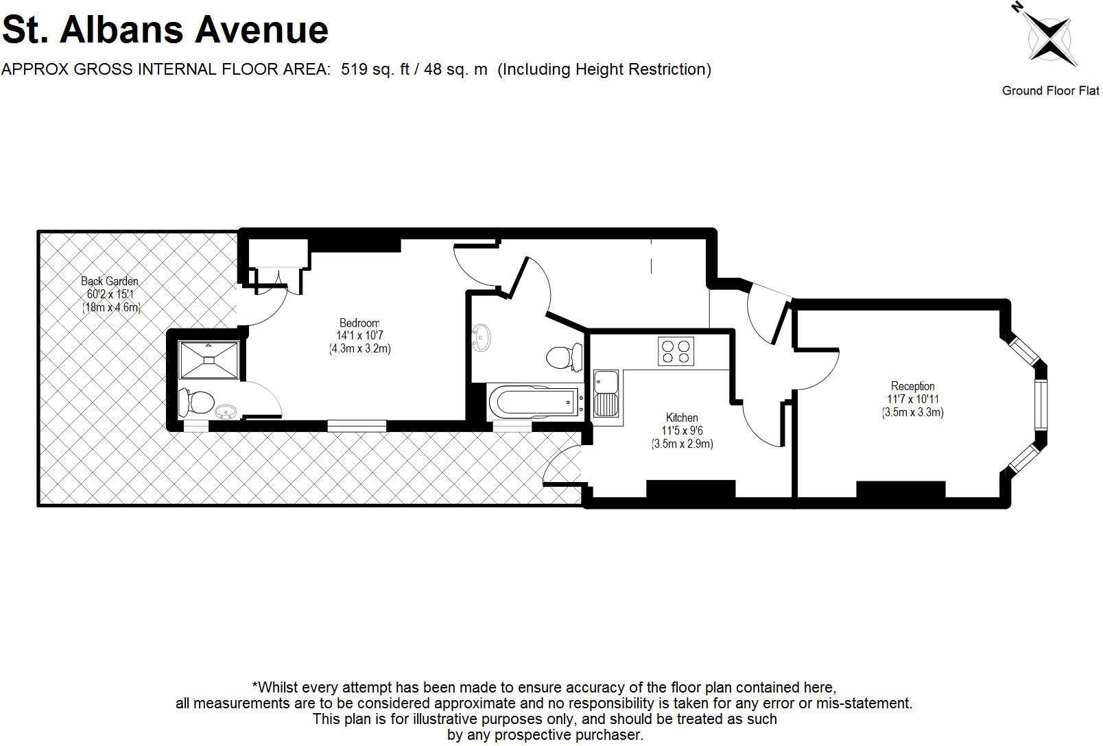 St Albans Avenue, Chiswick, W4 floorplan