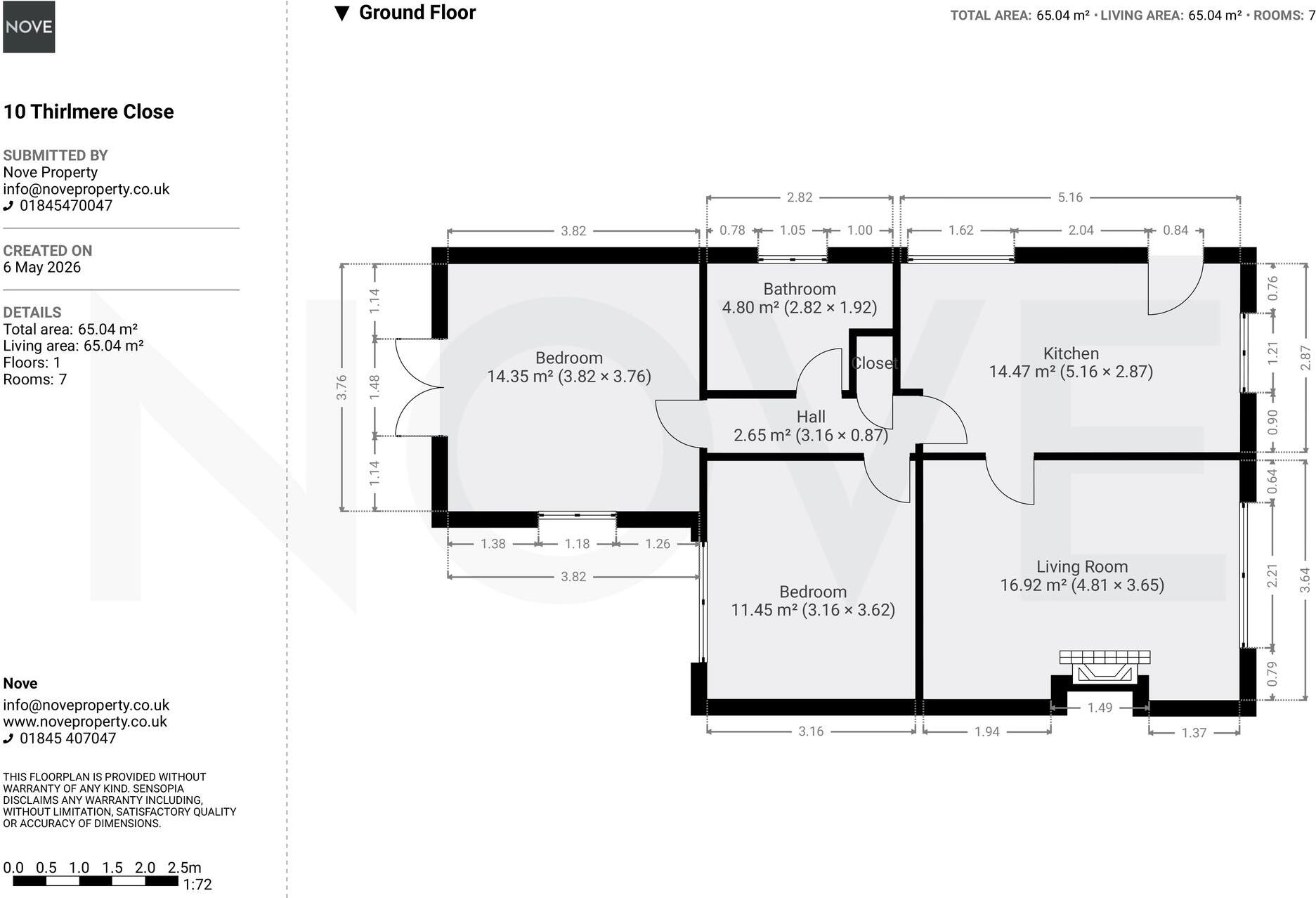 Thirlmere Close, Carlton Miniott, YO7 floorplan