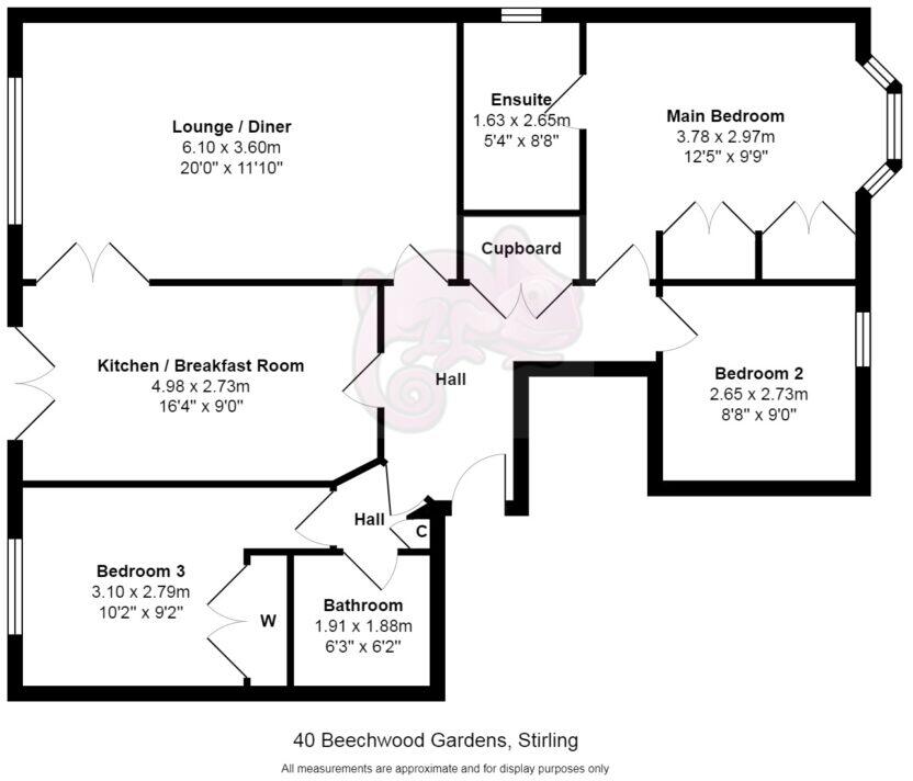 40 Beechwood Gardens, Stirling, FK8 2AX floorplan