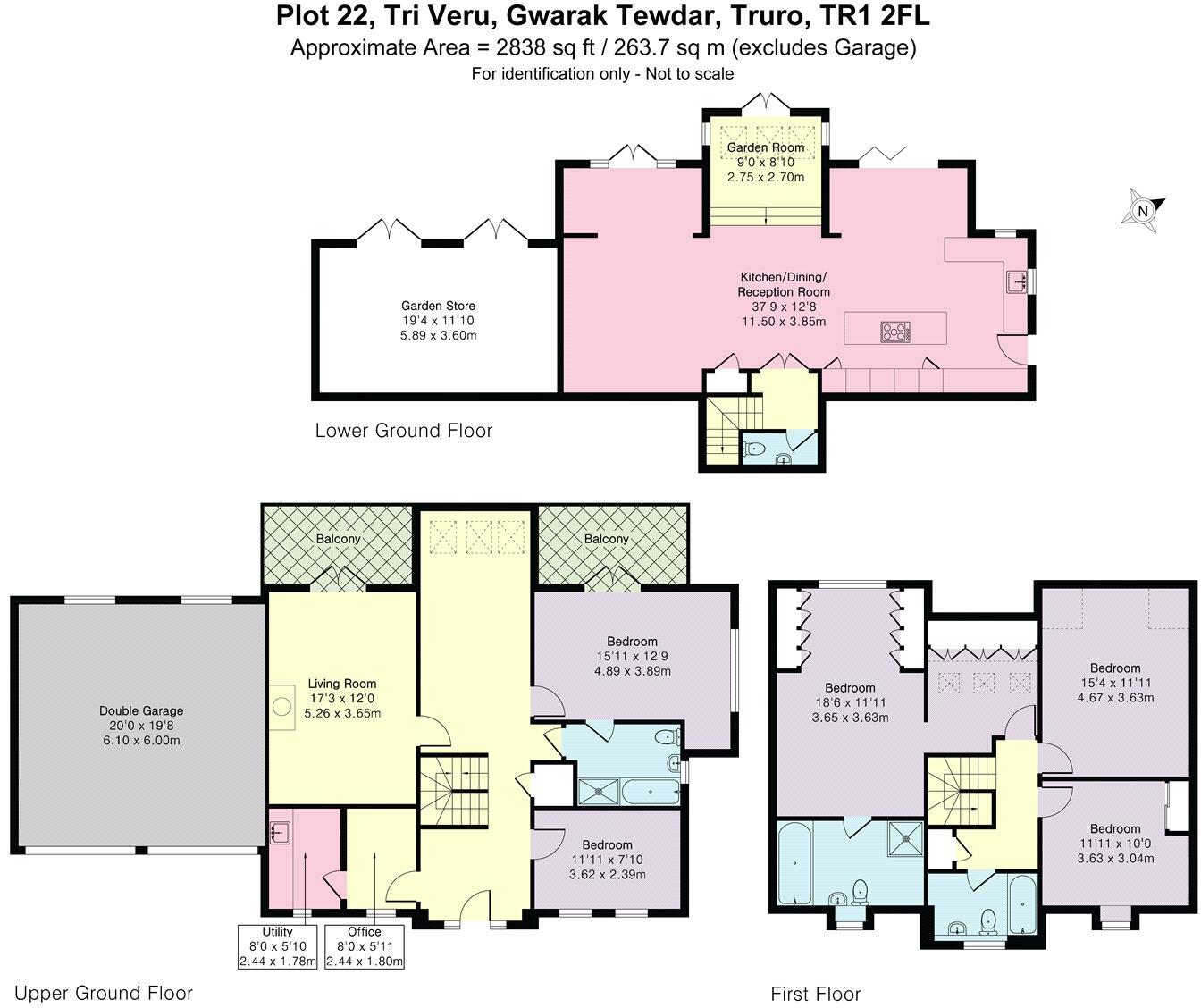 Tri Veru, Gwarak Tewdar, Truro, TR1 floorplan