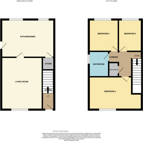 22 Millfield Road, Metheringham, Lincoln, Lincolnshire LN4 3HZ floorplan