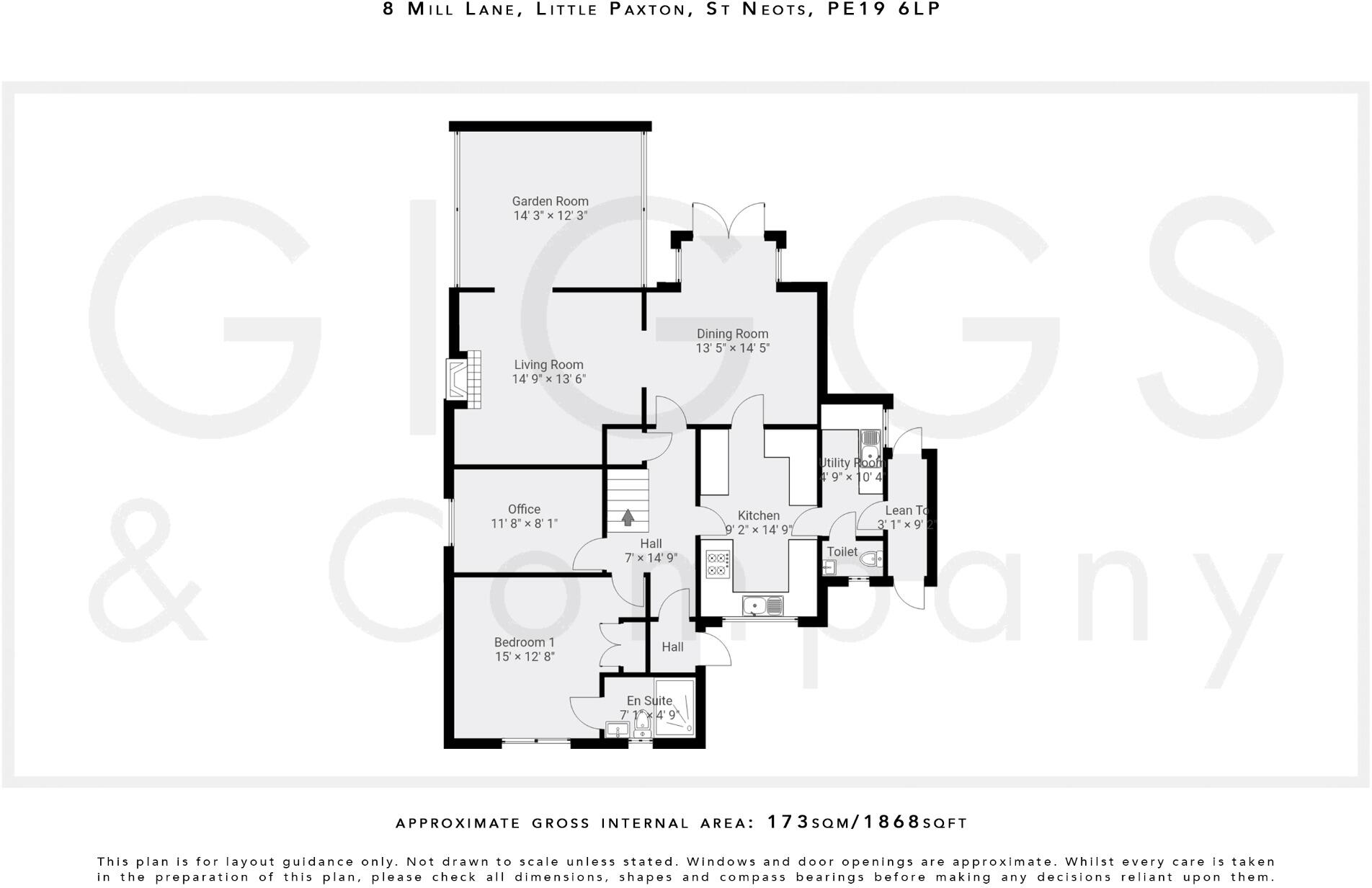 Mill Lane, Little Paxton, St. Neots, Cambridgeshire, PE19 6LP floorplan