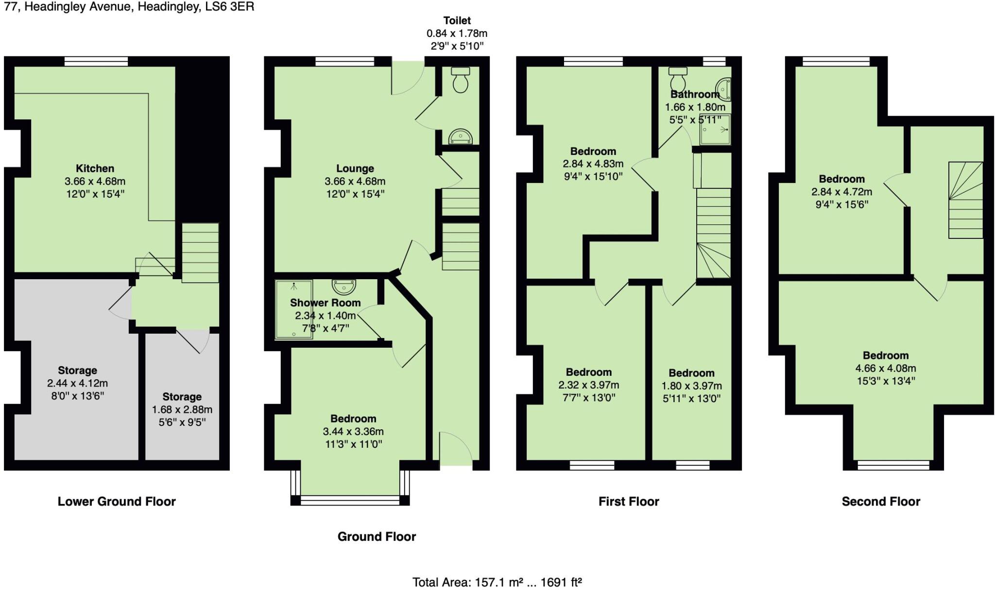 Headingley Avenue, Leeds floorplan