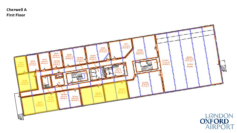 Floorplans for Cherwell A and Cherwell B Block