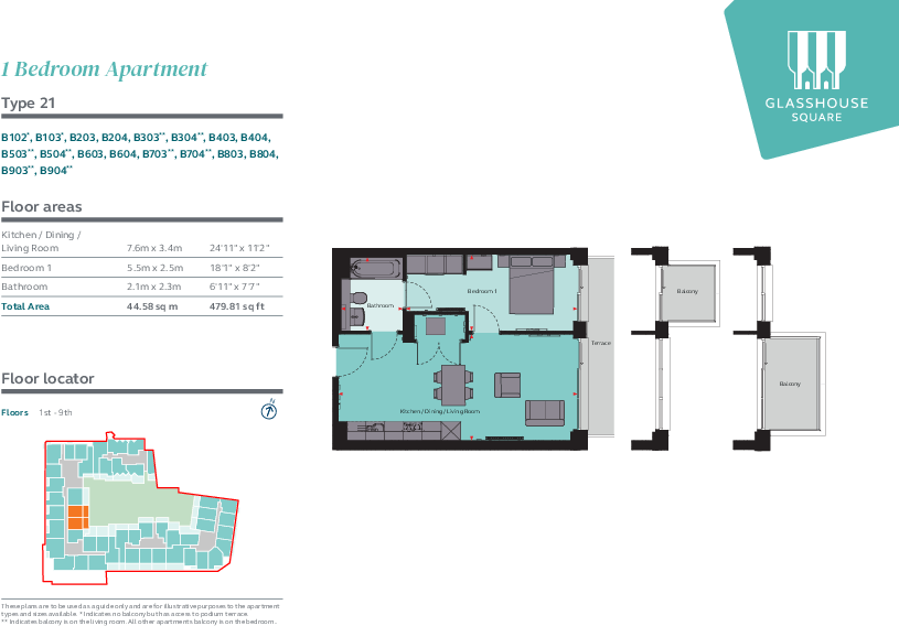 Glasshouse Square, Bristol Bristol BS1 floorplan
