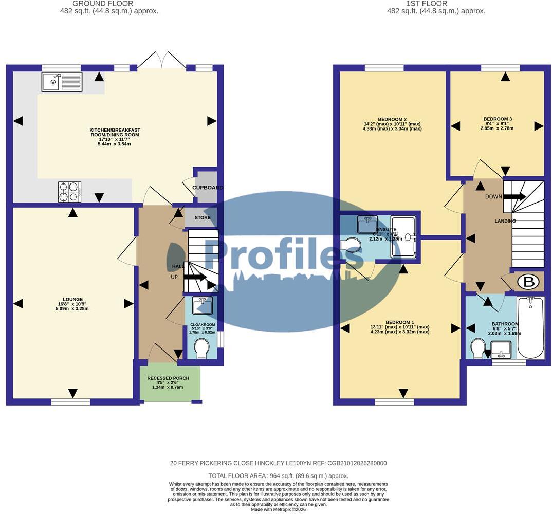 Ferry Pickering Close, Hinckley floorplan