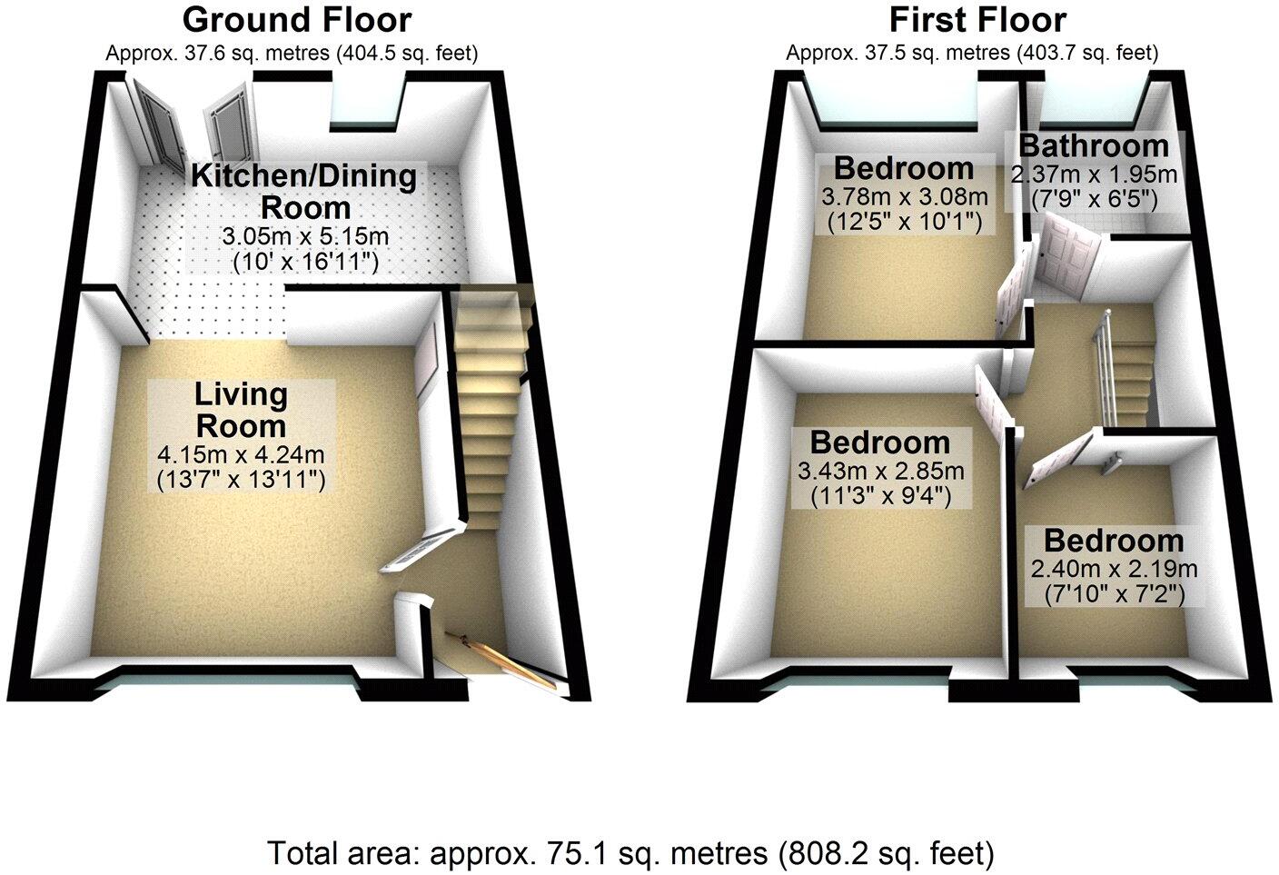 Highlands, Royton, Oldham, Greater Manchester, OL2 floorplan