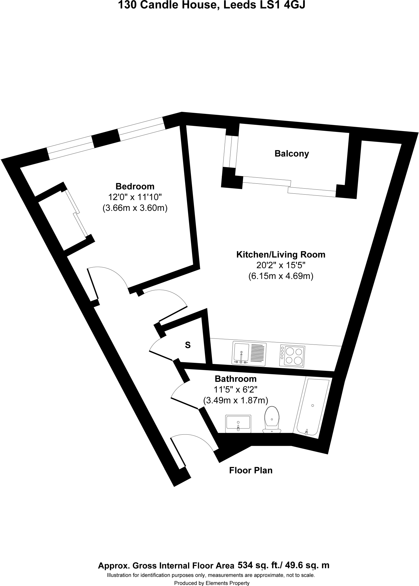 Candle House, Granary Wharf floorplan