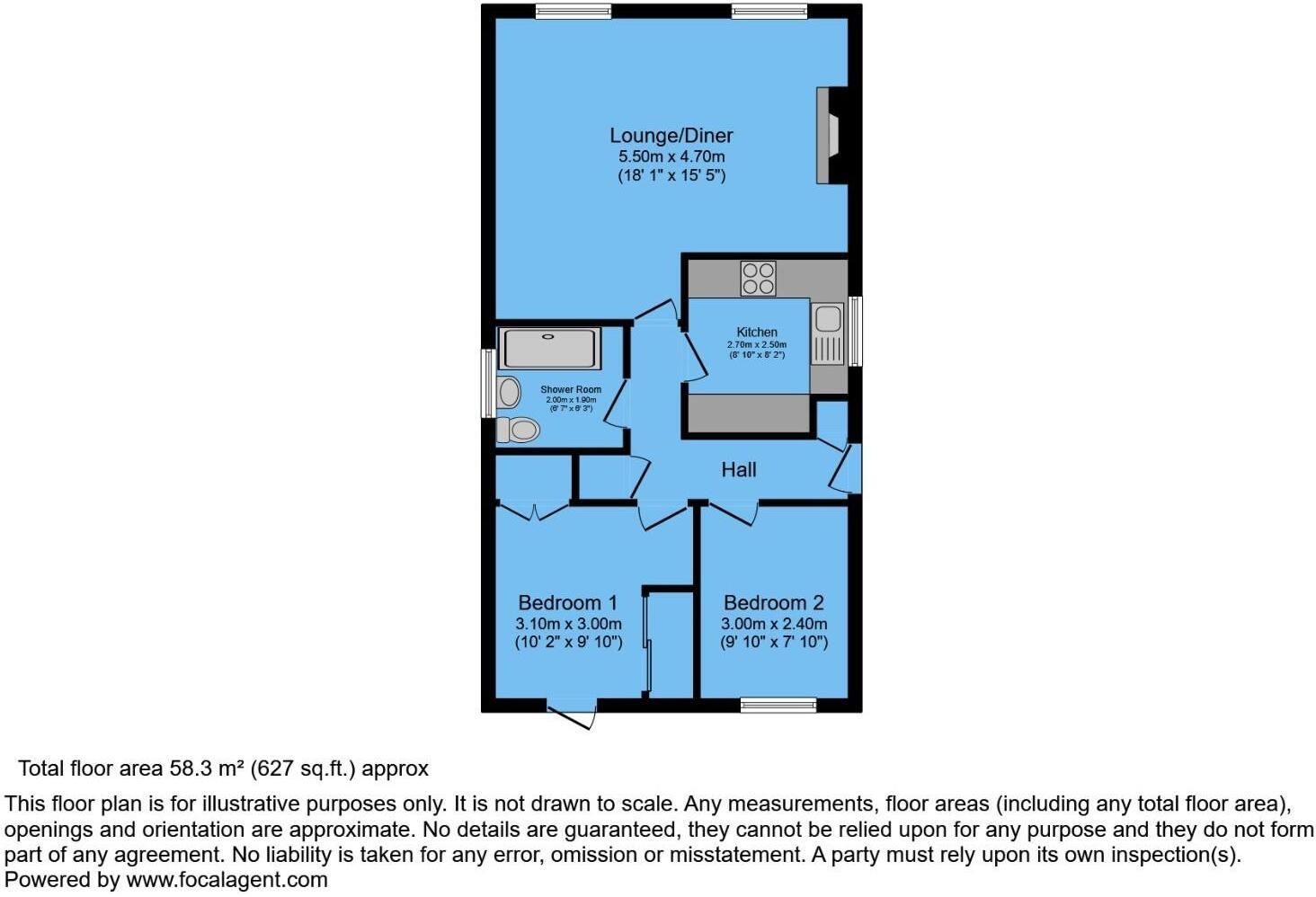 Durham Avenue, Grassmoor, Chesterfield, S42 5DL floorplan