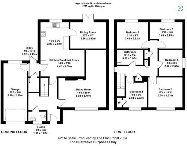 Immaculate 5 bedroom house in central location, Bishop Sutton floorplan