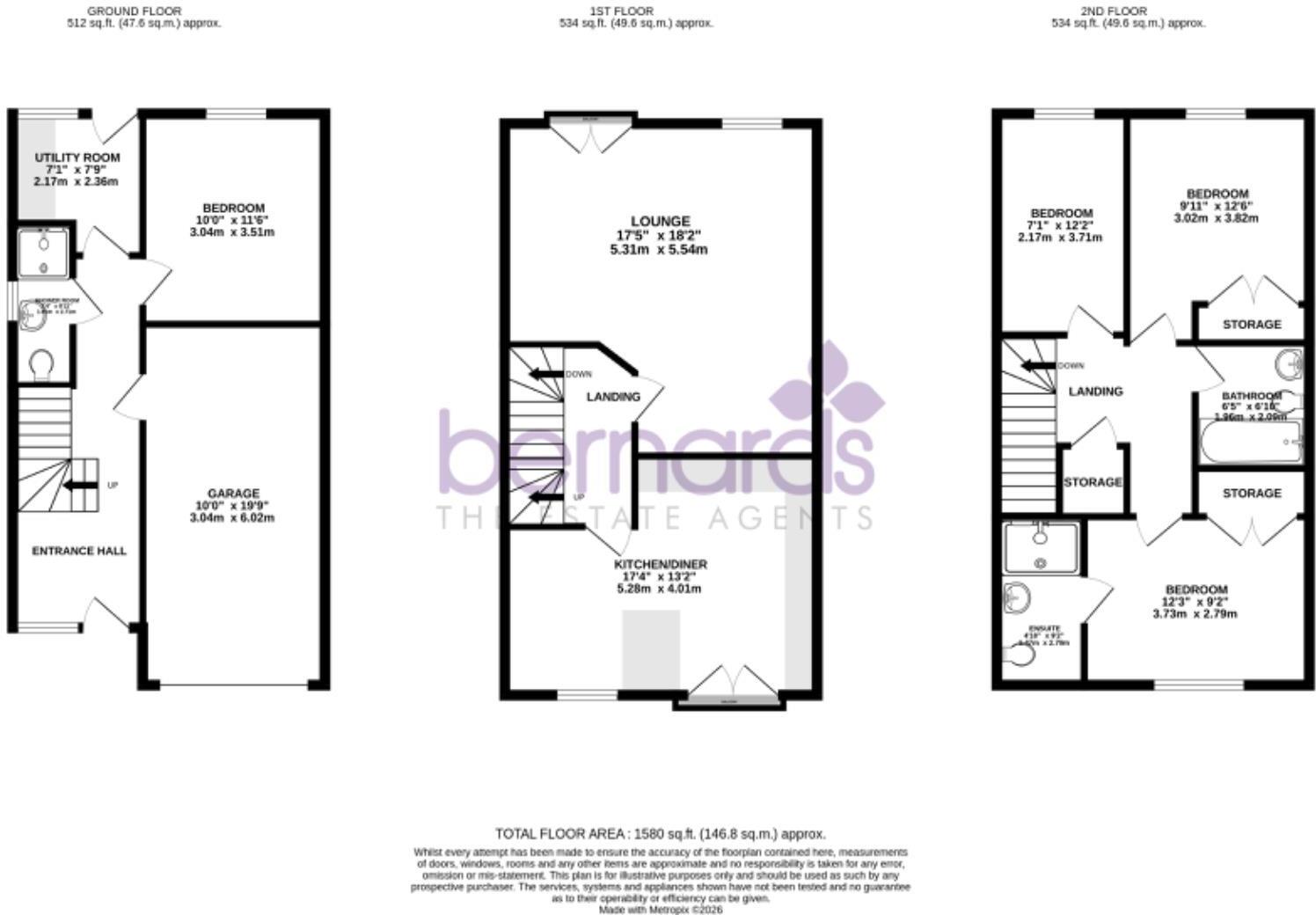 Gleave Close, Southsea floorplan
