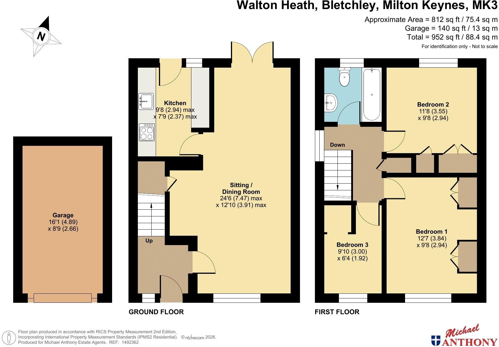 Walton Heath, Bletchley, Milton Keynes floorplan
