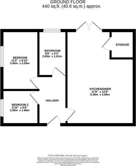 Number 23 Rockingham Court, Belgrave Road, Barnsley, South Yorkshire S71 1HL floorplan