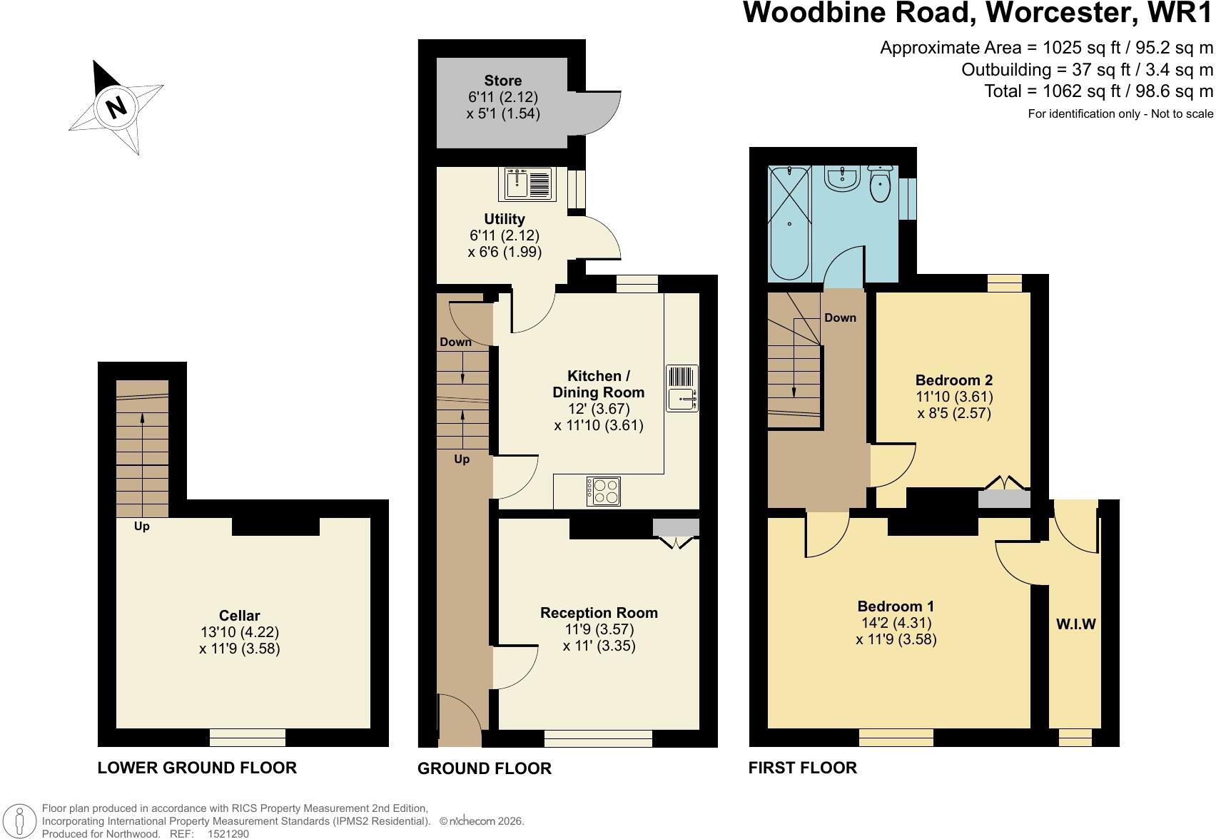 Woodbine Road, Barbourne, Worcester, WR1 floorplan