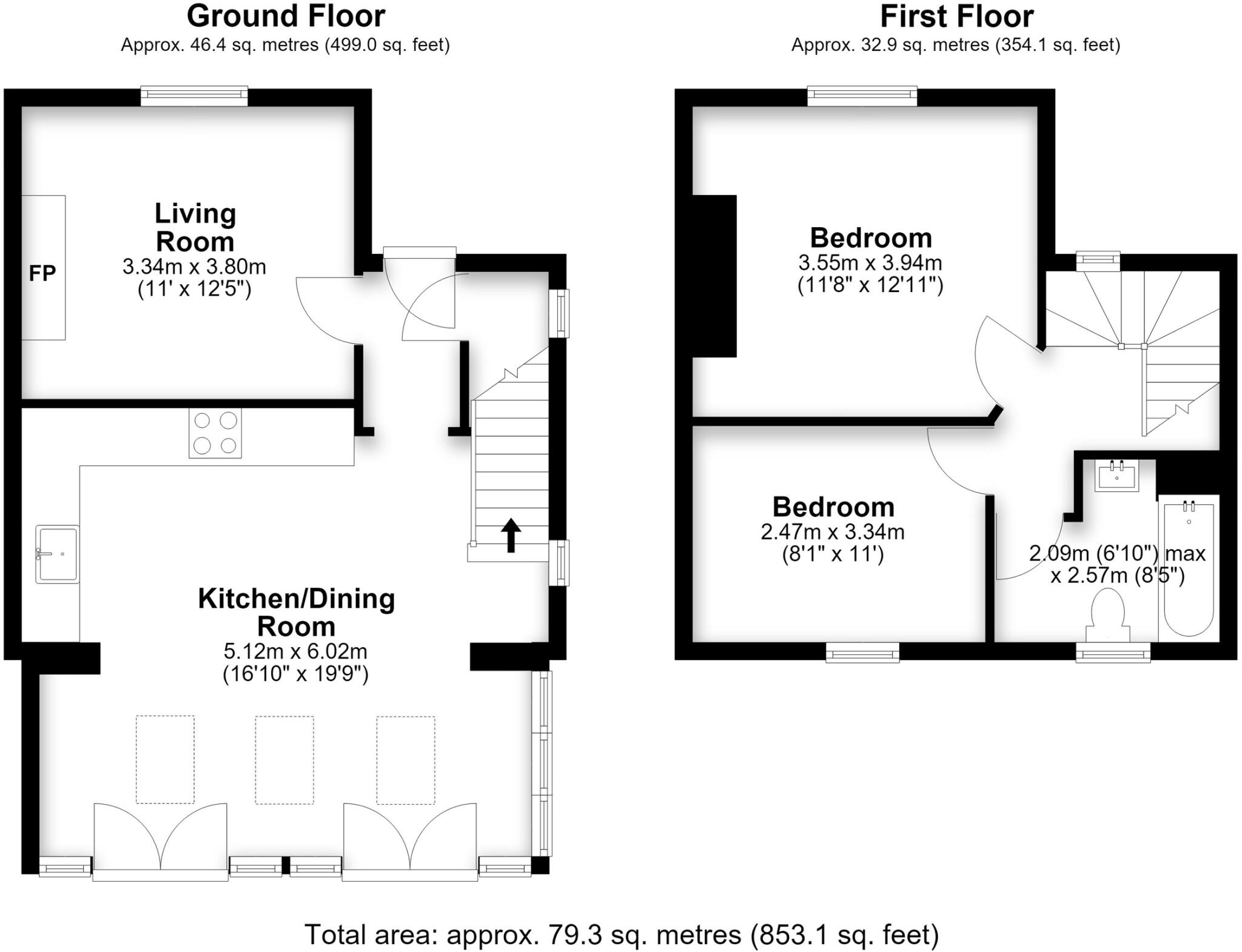 Court House Cottages, Market Square, Leominster, Herefordshire floorplan